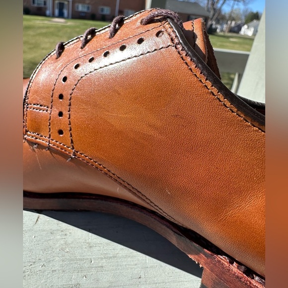 ALLEN EDMONDS NWOB 10.5 Clifton Cap Toe Lace Up Oxford Walnut Calfskin Shoes USA main image 11
